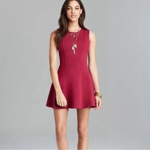 Free people raspberry mini dress with zipper size small